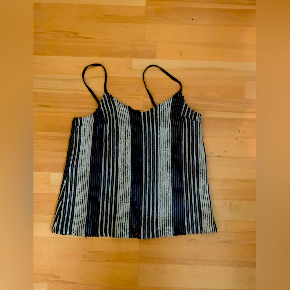 Tank top with sequins